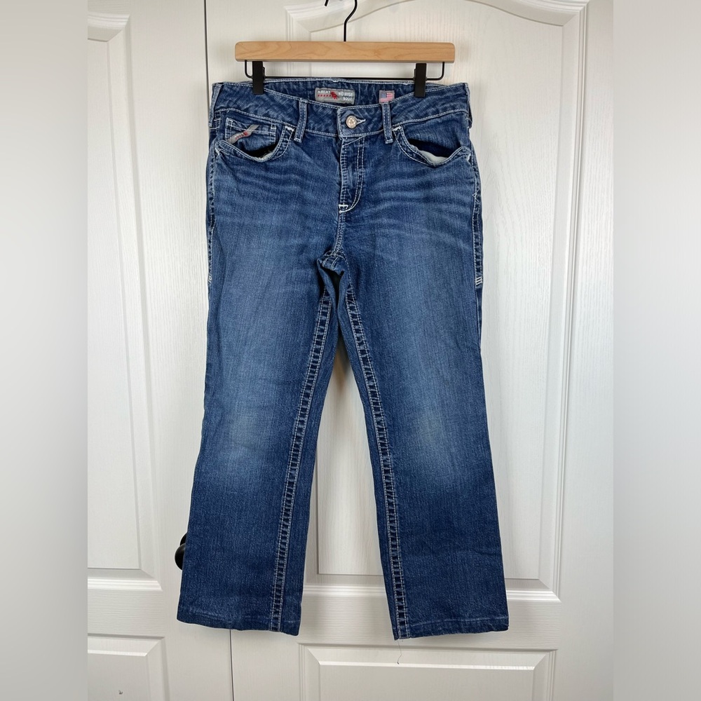 Ariat Bootcut Mid Rise Size 31 Short FR Utility Work Modified to 27 in Inseam
